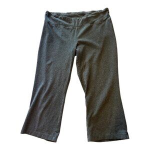 Women's Dark Gray Cropped Yoga Capris (2412-1)